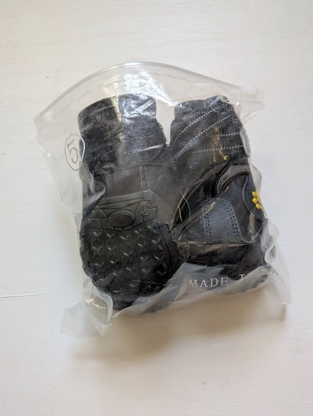 Black Dog Booties with Velcro Straps